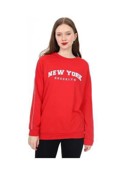 Kadın Sweatshirt Şerit Garnili 0154mvng 001