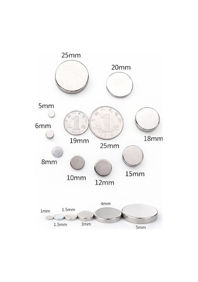 10 Adet - 10x2mm Neodyum Mıknatıs Neodim Magnet Yuvarlak