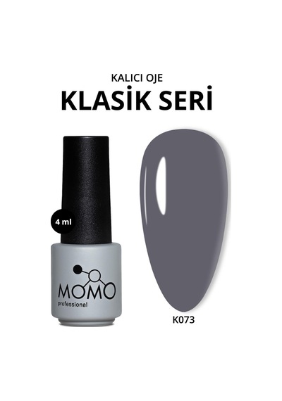 Momo Professional Kalıcı Oje K073 Koyu Gri 4 Ml
