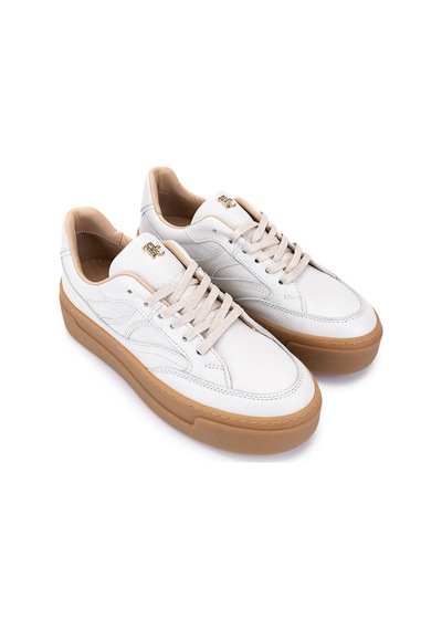 Tamer Tanca Kadın Hakiki Deri Kırık Beyaz Sneakers & Spor Ayakkabı 154 6801 Bn Ayk Sk25-26 Off Whıte Fltr Beyaz
