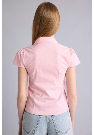 Defacto Fıtted Bengalin Gömlek H3093ax26smpn171 Pembe-pn171