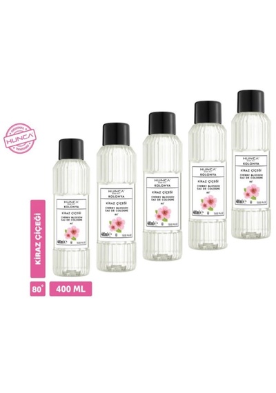 Hunca 80 Derece Kiraz Çiçeği Kolonyası 5 x 400 ML