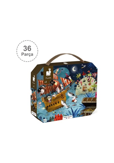 Janod 36 Parça Çantalı Puzzle Hazine Avı