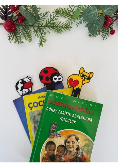 Sevimli 3 Lü Kitap Ayracı Seti Hayvan Figürlü Hediyelik Sayfa Tutucu