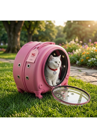 Vg Premium Kedi Taşıma Valizi Panoramik Açılır Kapaklı