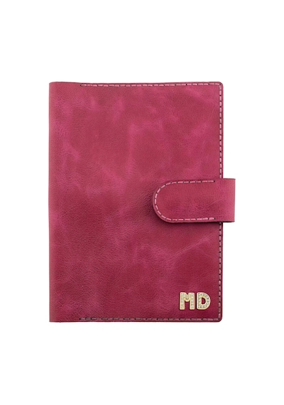 A5 Defter Ve Ajanda Kılıfı - %100 Rainbow Deri - Ko10001 - Fuşya Fuşya