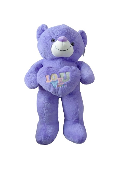 Dev Boy Kalpli Peluş Ayıcık 150 Cm Ultra Yumuşak Büyük Boy Sevgiliye Özel Hediye Ayı Mor
