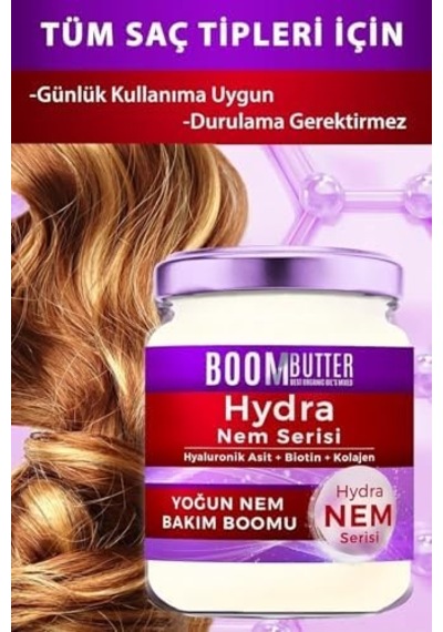 Boom Butter Hydra Yoğun Nem Saç Bakım Boom&apos U 190 Ml