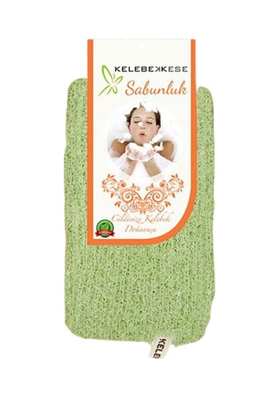 Kelebek Kese Sabunluk Kese Yeşil