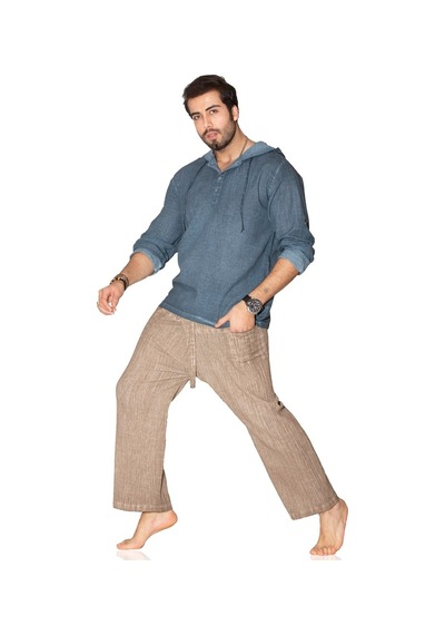 Eliş Şile Bezi Unisex Şile Bezi Balıkçı Pantolon Toprak Tprk
