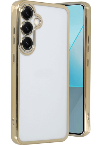 Galaxy Uyumlu   S25 Kılıf Razer Lensli Silikon - Gold