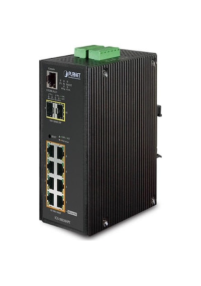 Planet Pl-ıgs-10020hpt 8 Port Gigabit Poe 2 Port Sfp 270w Poe Endüstriyel Switch