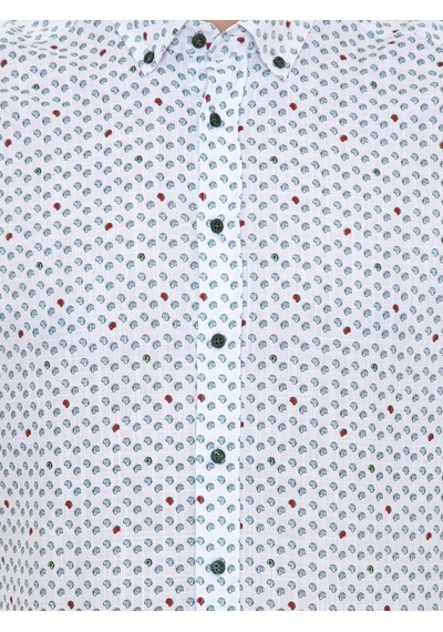 Cacharel Yeşil Slim Fit Uzun Kollu Gömlek