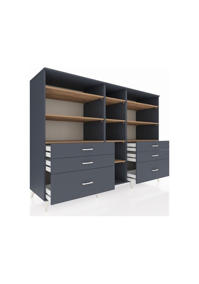 Kronos Dolap 10 Raflı 6 Çekmeceli 220x59x163 Antrasit-çam/antras Antrasit-çam/antrasit Kronos Dolap 10 Raflı 6 Çekmeceli 220x59x163 Antrasit-çam/antras Antrasit-çam/antrasit