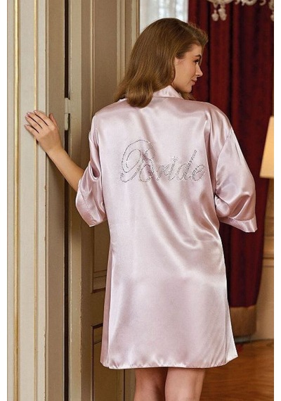 Nurteks 5300 Bride Saten Sabahlık-pudra Pudra