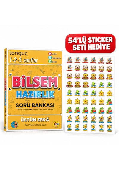 Tonguç Akademi Bilsem Hazırlık 1, 2 Ve 3. Sınıflar + 54 Lü Motivasyon Sticker
