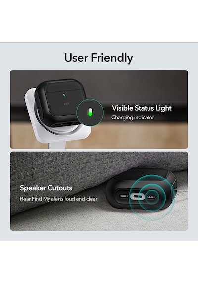 Apple Uyumlu AirPods 4 2024 Halolock Orbit Hybrid Magsafe Kılıf