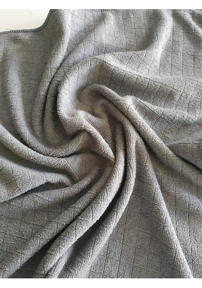 4'lü Havlu Seti - Mikrofiber Süper Emici Çok Amaçlı Bez 40x40 Cm Gri