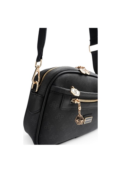 Silver & Polo Silver Polo Siyah - Siyah Monogram Kadın Çapraz Çanta Sp1297