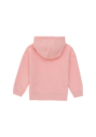 U.S. Polo Assn. Kız Çocuk Pudra Basic Kapüşonlu Sweatshirt 50297438-VR042