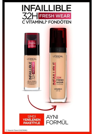 Lexroo Infaillible 32h Fresh Wear C Vitaminli Fondöten - 120 Vanilla