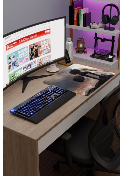 The Witcher V4 48x40 Xl Gaming Kauçuk Kaymaz Taban Mouse Pad Fare Altlığı
