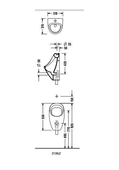Serel Tek Parça Pisuvar 0139Uzs110H