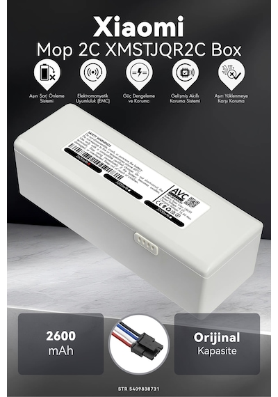Xiaomi Mi Vacuum Mop 2c 2600mah Box Robot Süpürge Bataryası G.g