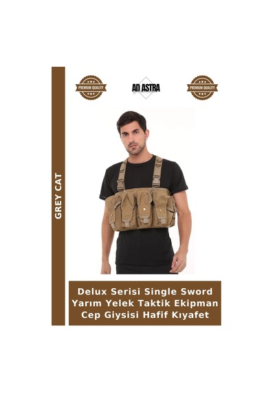 Grey Cat Delux Serisi Single Sword Yarım Yelek Taktik Ekipman Cep Giysisi Hafif Kıyafet Çok Renkli