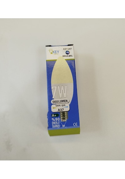 7w E-14 Led Ampul 4000k Ilık Beyaz Ycl Tekli