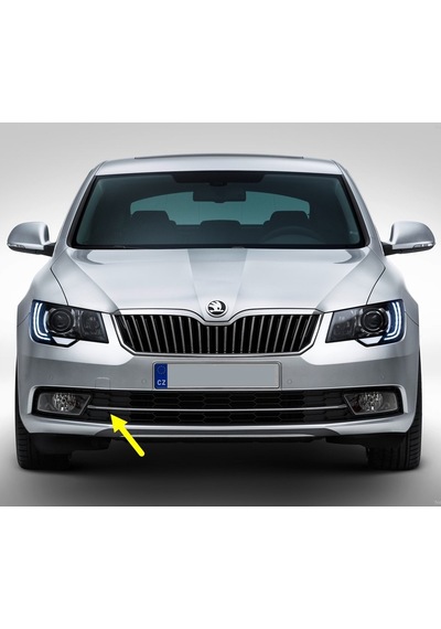 Skoda Superb 2 14-15 Ön Tampon Sağ Izgara Krom Çıtalı 3T0853666B