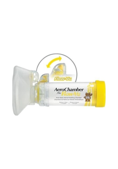 Aerochamber Flow-Vu Sarı 1-5 Yaş Arası Ayıcıklı Model