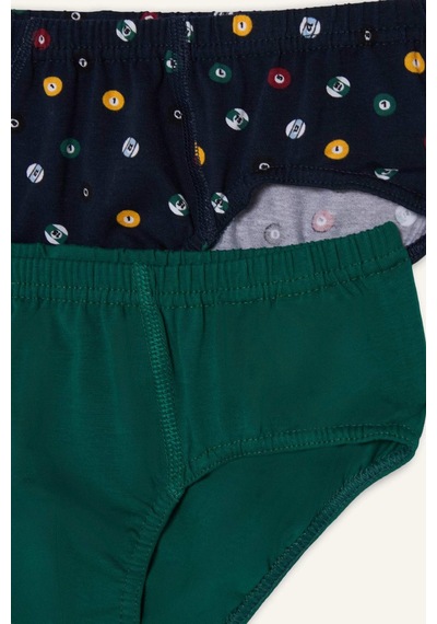 Defacto Desenli Penye 2li Slip Külot Erkek Çocuk H5944a826smnv30 Lacivert-nv30