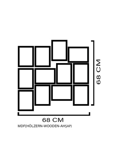 Oğuzhan Koç 12 Parça Mdf Tablo Arf264 Çok Renkli - 670299732 Çok Renkli