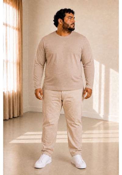 Sngl Tekstil Erkek Büyük Beden Oversize Uzun Kollu T-shirt 3xl 4xl 5xl 6xl 7xl 8xl 9xl Gri