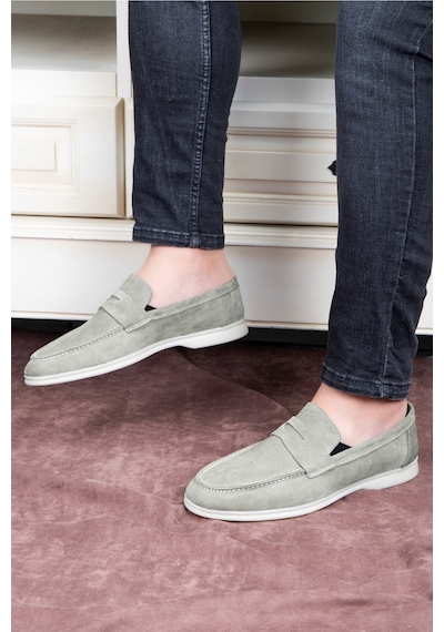 Ante Süet Hakiki Deri Erkek Günlük Ayakkabı Loafer Ayakkabı