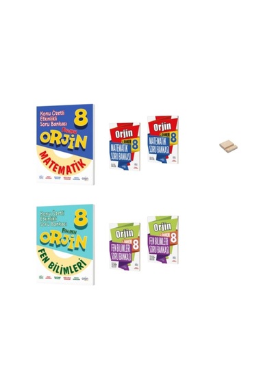 Orjin Lgs 8. Sınıf Matematik Ve Fen Konu Özetli 1 Ve 2. Dönem 6lı Set Soru Bankası