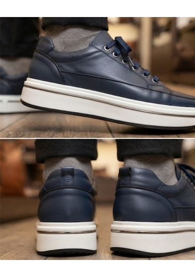 Voyager M1053 Erkek Lacivert Tafta 39-44 Deri Günlük Spor Ayakkabı