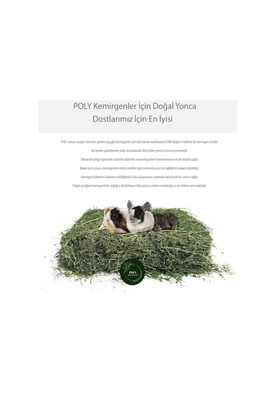 Poly Kemirgen Doğal Kuru Yonca Kemirgen Otu-tavşan-ginepig-hamster 3000 Gr