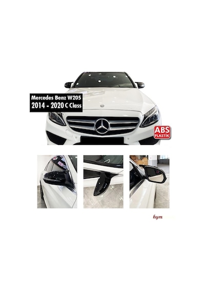 Mercedes C180.c200 Yarasa Ayna Kapağı W205 2015 - 2020 Parlak Siyah