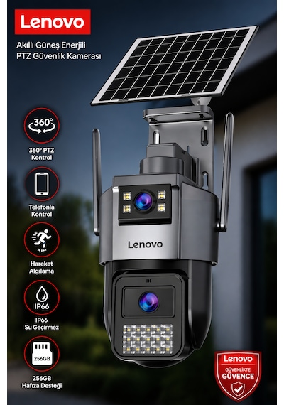 2 Kameralı Sim Kartlı Solar Panelli Aov Sürekli Kayıt Yapabilen Gece Görüşlü Güvenlik Kamerası