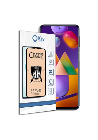 Samsung Galaxy M31S ile Uyumlu Tam Kaplayan Esnek Nano Mat Seramik Ekran Koruyucu