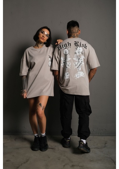 Noıssey Kod:ızeı - Oversize Unisex Hıgh Rısk Baskılı Pamuklu T-shirt Kod:ızeı-01011 Gri Noıssey Kod:ızeı - Oversize Unisex Hıgh Rısk Baskılı Pamuklu T-shirt Kod:ızeı-01011 Gri