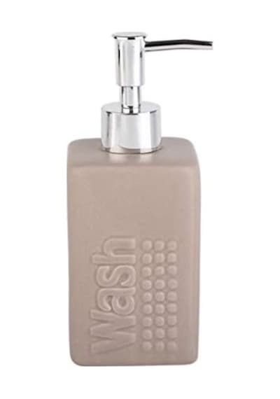 Sıvı Sabunluk Bej Modern 7x7x17cm 300ml Banyo Seti Siyah