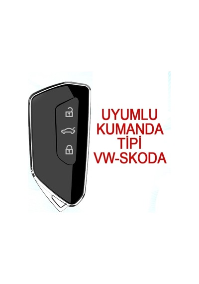 Golf 8 Kumanda Kılıfı Seat Skoda Siyah Gold Altın Renk