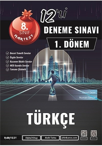 8. Sınıf 1. Dönem Mod 12'li Türkçe Deneme Sınavı- Nartest