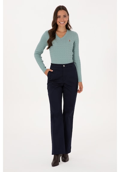 U.s. Polo Assn. Kadın Lacivert Pantolon Kanvas-chino 50316912-vr033 Lacıvert