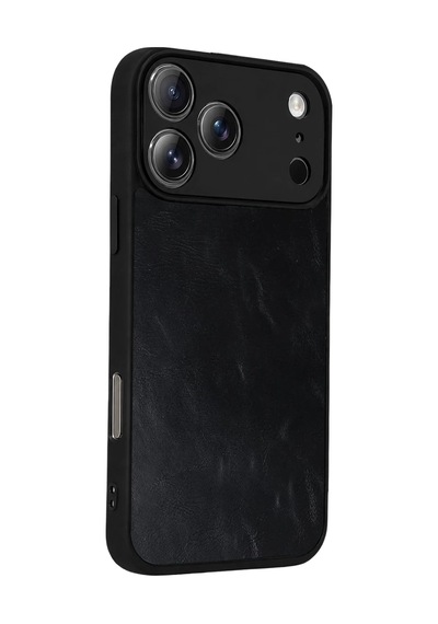 İphone 17 Pro Aras Deri Kapak - Siyah