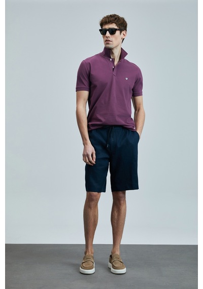Lufian Peler Spor Erkek Chino Şort Slim Fit Lacivert Lacivert 111210078100200 Lacivert