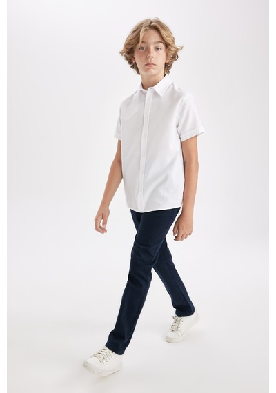 DeFacto Erkek Çocuk Düz Paça Beli Lastikli Cepli Lacivert Basic Düz Gabardin Okul Pantolonu T8850A624AUNV253 DeFacto Erkek Çocuk Düz Paça Beli Lastikli Cepli Lacivert Basic Düz Gabardin Okul Pantolonu T8850A624AUNV253